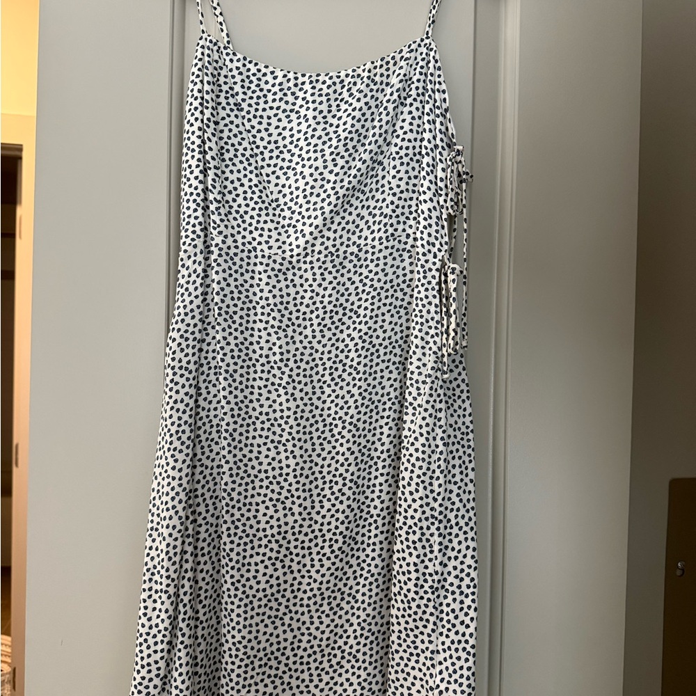 Free People Monochrome Spotted Midi Dress